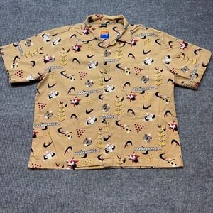VTG Dem Crazy 2X Bowling Hawaiian Shirt Atomic Retro Rockabilly Camp Aloha